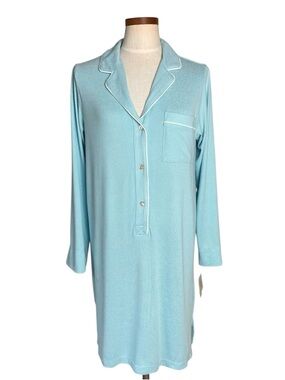N  Natori Oasis Brushed Knit Sleep Shirt M Minimalist Modest